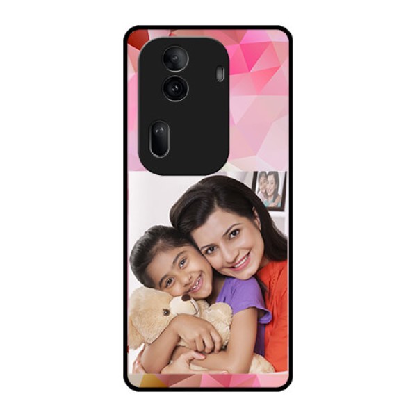 Oppo Reno 11 Pro 5G Custom Glass Phone Case - Abstract Triangle Design Oppo Reno 11 Pro 5G Custom Glass Phone Case - Abstract Triangle Design
