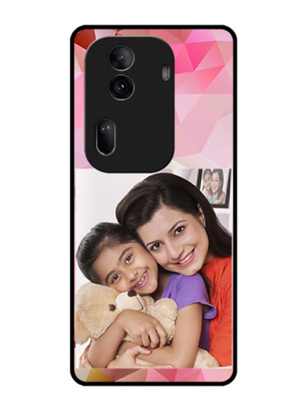 Custom Oppo Reno 11 Pro 5G Custom Glass Phone Case - Abstract Triangle Design