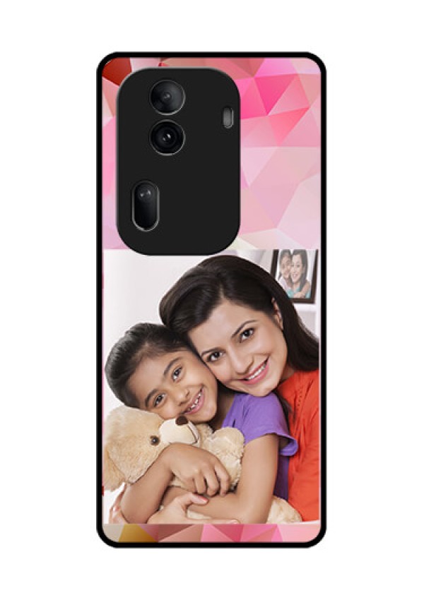 Oppo Reno 11 Pro 5G Custom Glass Phone Case - Abstract Triangle Design