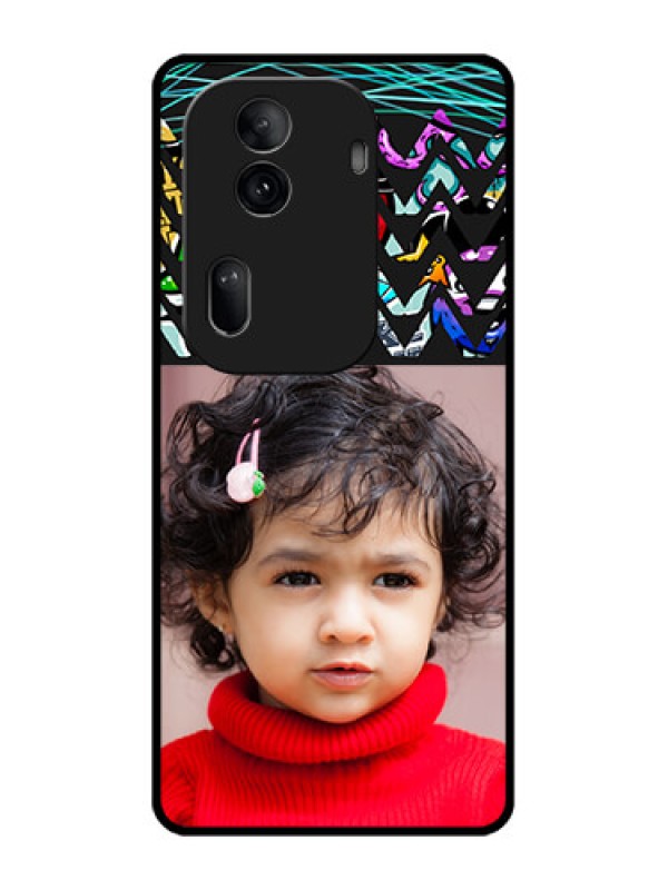 Custom Oppo Reno 11 Pro 5G Custom Glass Phone Case - Neon Abstract Design