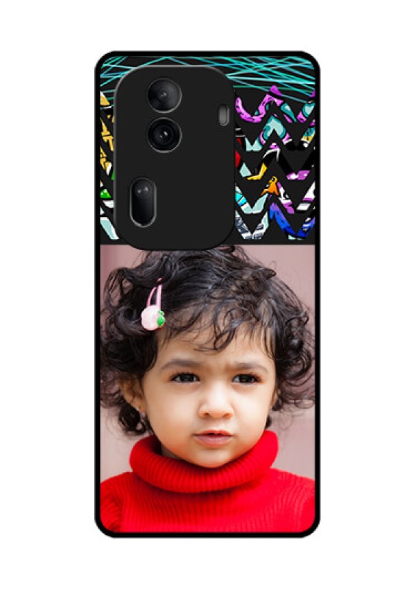 Oppo Reno 11 Pro 5G Custom Glass Phone Case - Neon Abstract Design