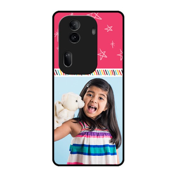 Oppo Reno 11 Pro 5G Custom Glass Phone Case - Line Art Design
