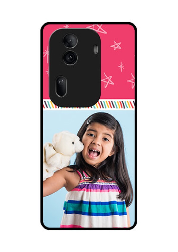 Oppo Reno 11 Pro 5G Custom Glass Phone Case - Line Art Design