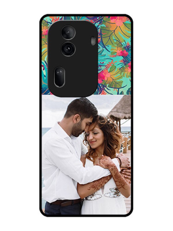 Custom Oppo Reno 11 Pro 5G Custom Glass Phone Case - Watercolor Floral Design