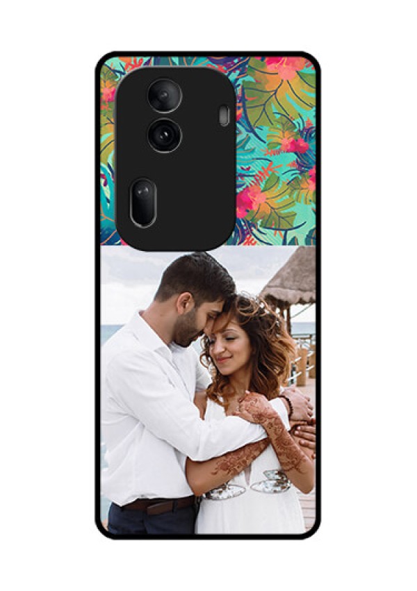 Oppo Reno 11 Pro 5G Custom Glass Phone Case - Watercolor Floral Design
