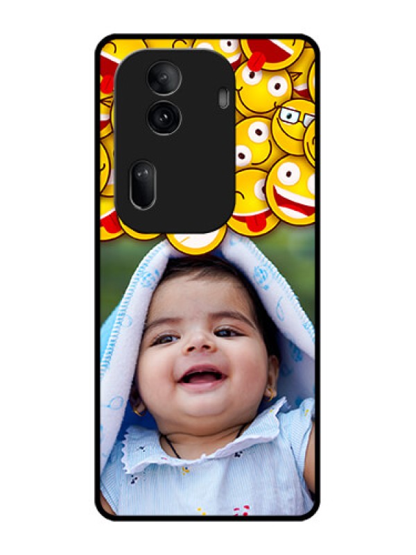 Custom Oppo Reno 11 Pro 5G Custom Glass Phone Case - With Smiley Emoji Design