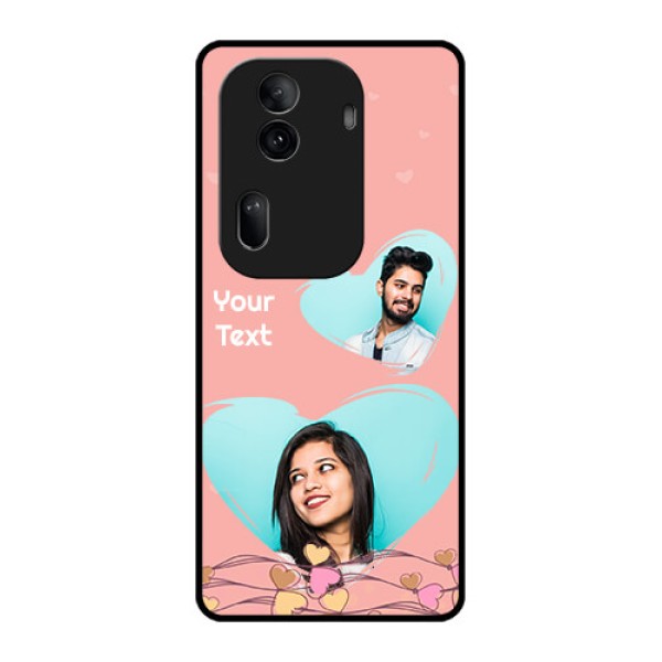 Oppo Reno 11 Pro 5G Custom Glass Phone Case - Love Doodle Design