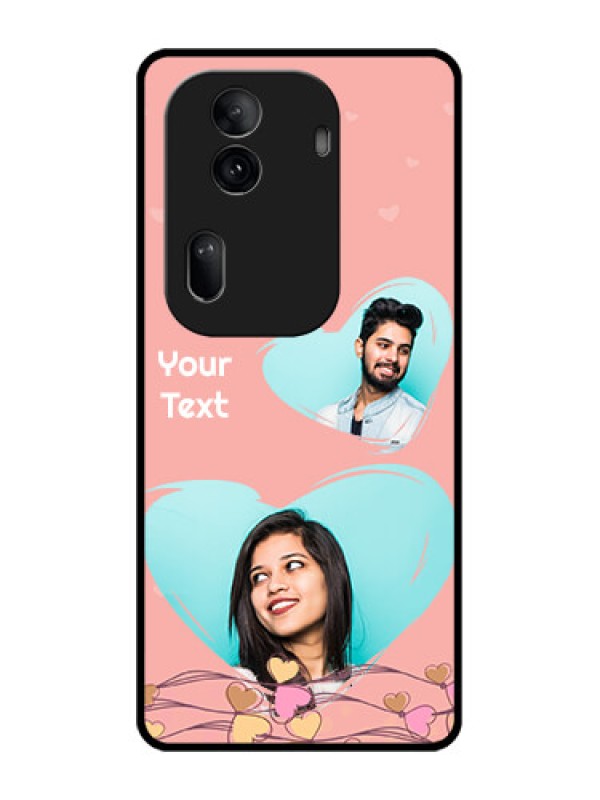 Custom Oppo Reno 11 Pro 5G Custom Glass Phone Case - Love Doodle Design