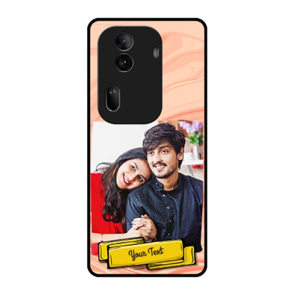 Oppo Reno 11 Pro 5G Custom Glass Phone Case - Marble Texture Design