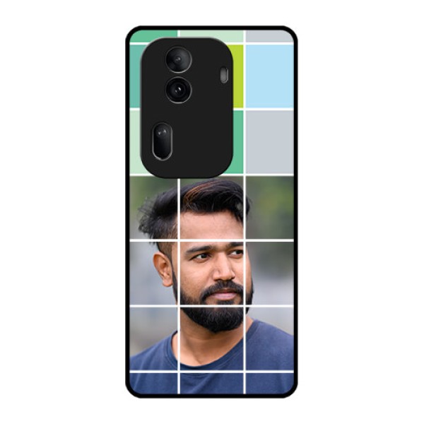 Oppo Reno 11 Pro 5G Custom Glass Phone Case - With White Box Pattern
