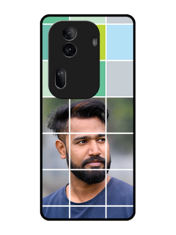 Custom Oppo Reno 11 Pro 5G Custom Glass Phone Case - With White Box Pattern