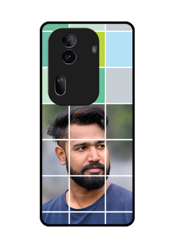 Oppo Reno 11 Pro 5G Custom Glass Phone Case - With White Box Pattern