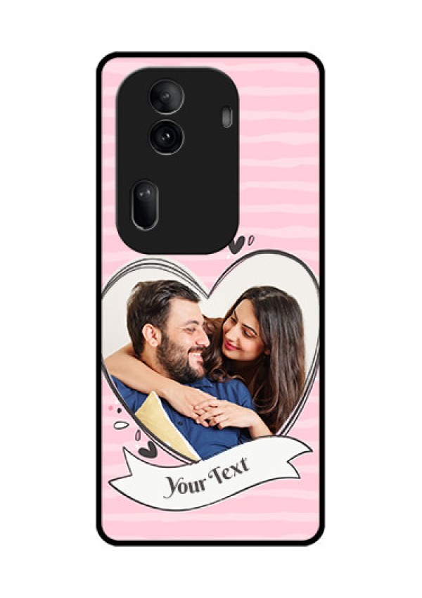 Oppo Reno 11 Pro 5G Custom Glass Phone Case - Vintage Heart Design