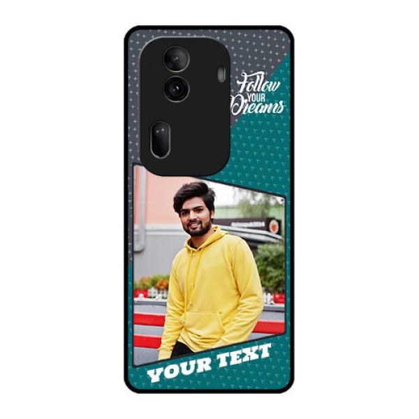 Oppo Reno 11 Pro 5G Custom Glass Phone Case - Background Pattern Design With Quote