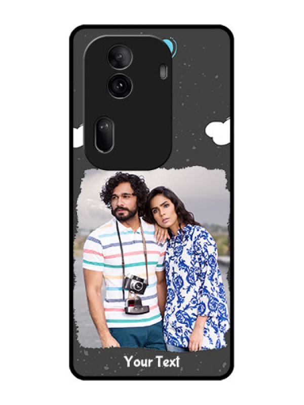 Custom Oppo Reno 11 Pro 5G Custom Glass Phone Case - Splashes With Love Doodles Design