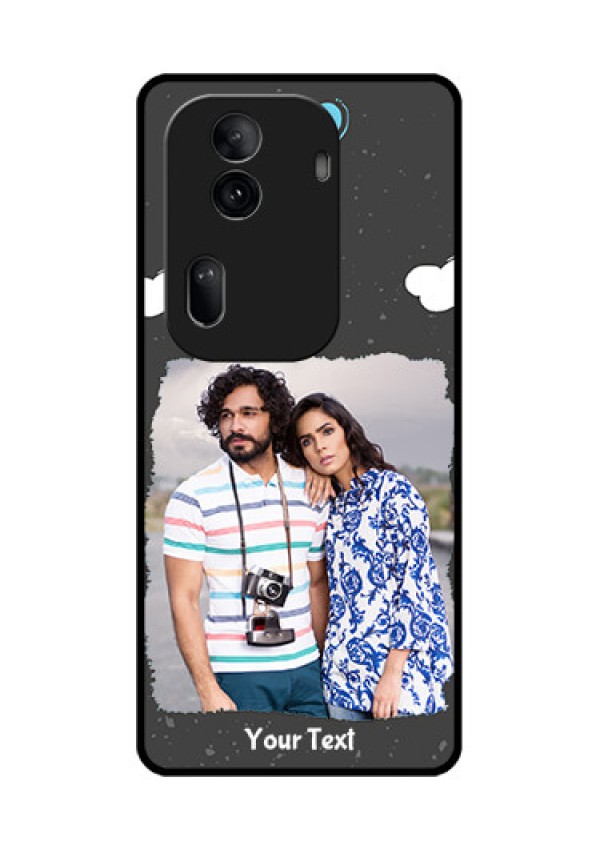 Oppo Reno 11 Pro 5G Custom Glass Phone Case - Splashes With Love Doodles Design