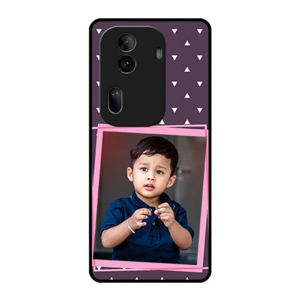 Oppo Reno 11 Pro 5G Custom Glass Phone Case - Triangle Pattern Dotted Design Oppo Reno 11 Pro 5G Custom Glass Phone Case - Triangle Pattern Dotted Design
