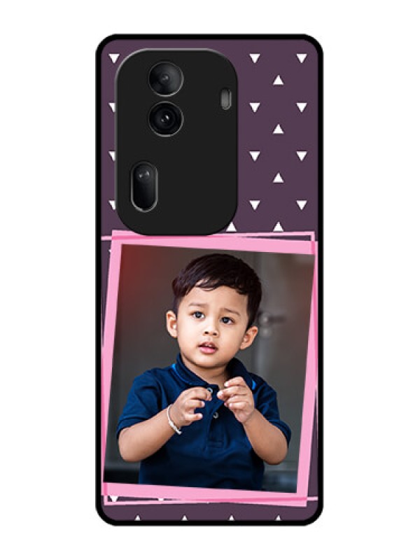 Custom Oppo Reno 11 Pro 5G Custom Glass Phone Case - Triangle Pattern Dotted Design