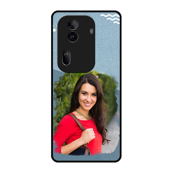 Oppo Reno 11 Pro 5G Custom Glass Phone Case - Grunge Line Art Design