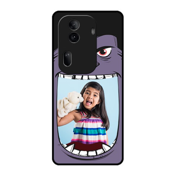 Oppo Reno 11 Pro 5G Custom Glass Phone Case - Angry Monster Design