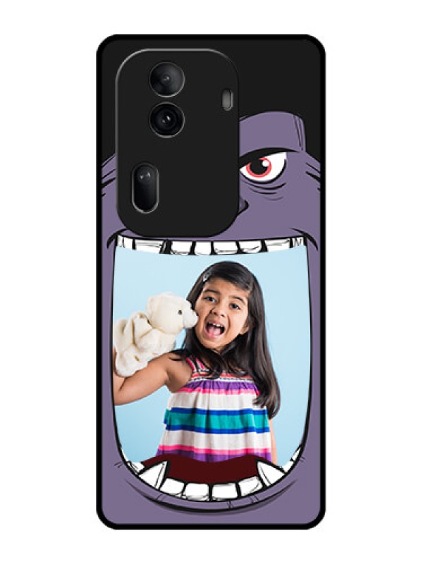 Custom Oppo Reno 11 Pro 5G Custom Glass Phone Case - Angry Monster Design