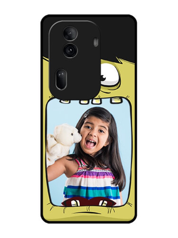 Custom Oppo Reno 11 Pro 5G Custom Glass Phone Case - Cartoon Monster Back Case Design