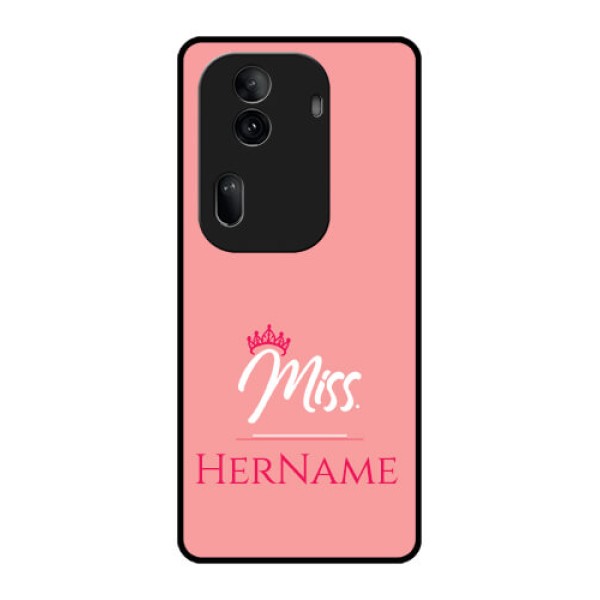 Oppo Reno 11 Pro 5G Custom Glass Phone Case - Mrs With Name Design