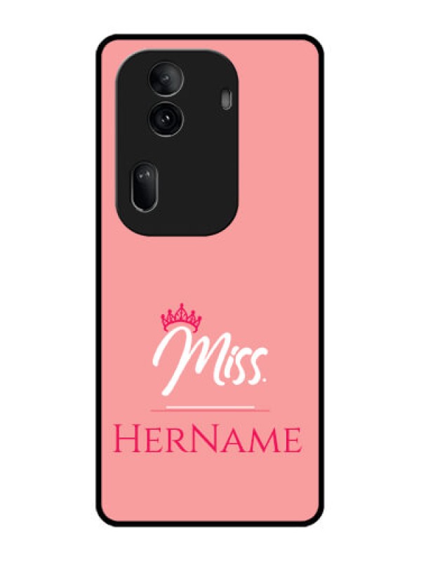 Custom Oppo Reno 11 Pro 5G Custom Glass Phone Case - Mrs With Name Design
