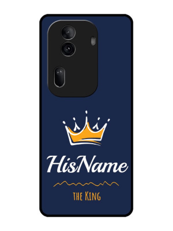 Custom Oppo Reno 11 Pro 5G Custom Glass Phone Case - King With Name Design