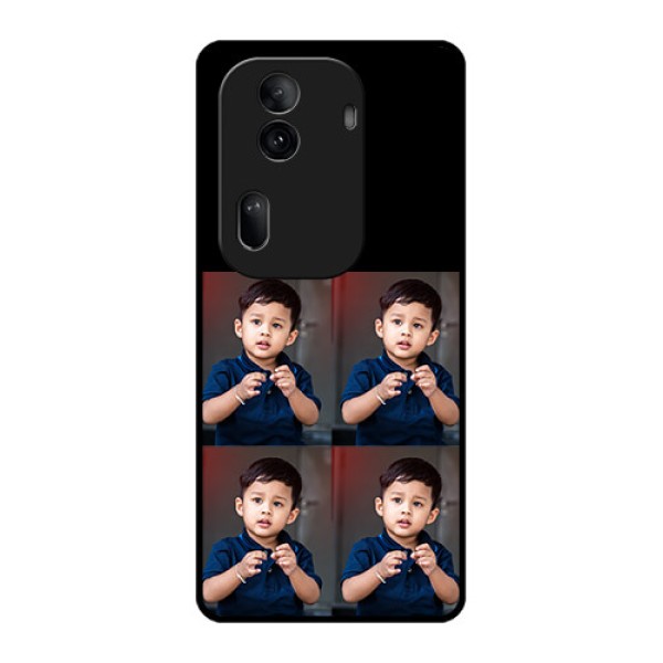 Oppo Reno 11 Pro 5G Custom Glass Phone Case - 4 Image Holder Design