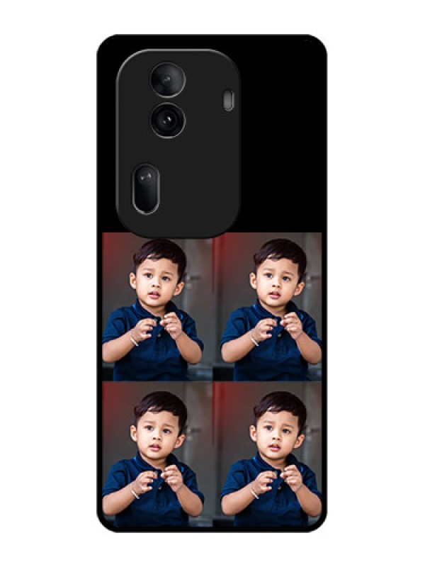 Custom Oppo Reno 11 Pro 5G Custom Glass Phone Case - 4 Image Holder Design