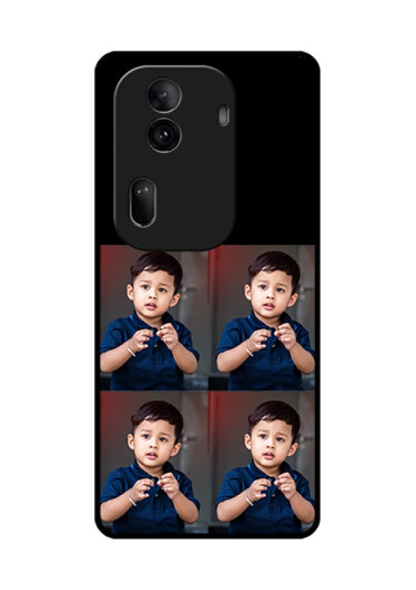 Oppo Reno 11 Pro 5G Custom Glass Phone Case - 4 Image Holder Design