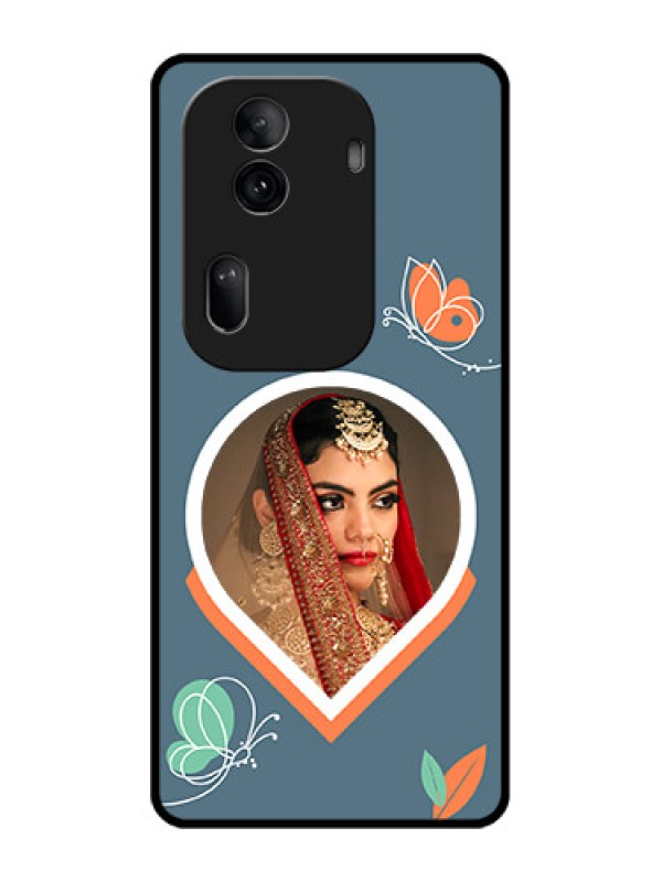 Custom Oppo Reno 11 Pro 5G Custom Glass Phone Case - Droplet Butterflies Design