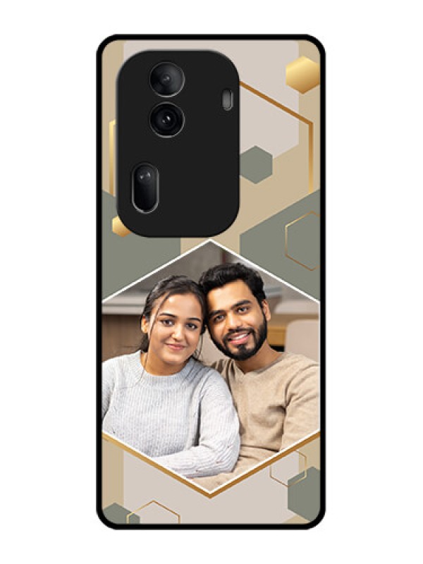 Custom Oppo Reno 11 Pro 5G Custom Glass Phone Case - Stylish Hexagon Pattern Design