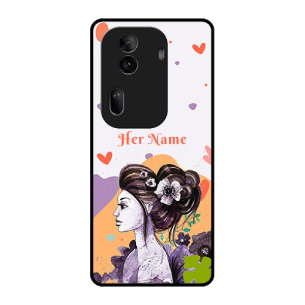 Oppo Reno 11 Pro 5G Custom Glass Phone Case - Woman And Nature Design