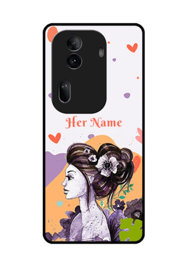 Oppo Reno 11 Pro 5G Custom Glass Phone Case - Woman And Nature Design