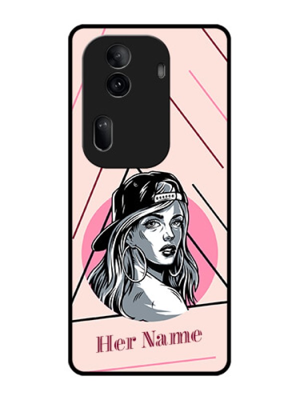 Custom Oppo Reno 11 Pro 5G Custom Glass Phone Case - Rockstar Girl Design