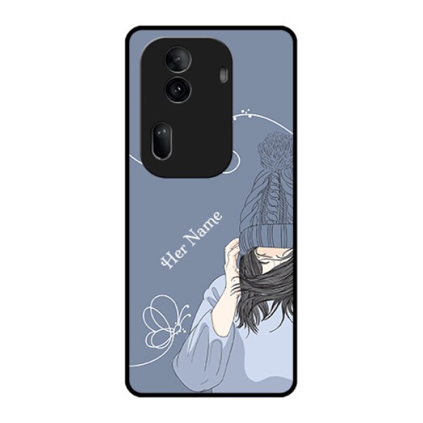 Oppo Reno 11 Pro 5G Custom Glass Phone Case - Girl In Winter Outfit Design Oppo Reno 11 Pro 5G Custom Glass Phone Case - Girl In Winter Outfit Design