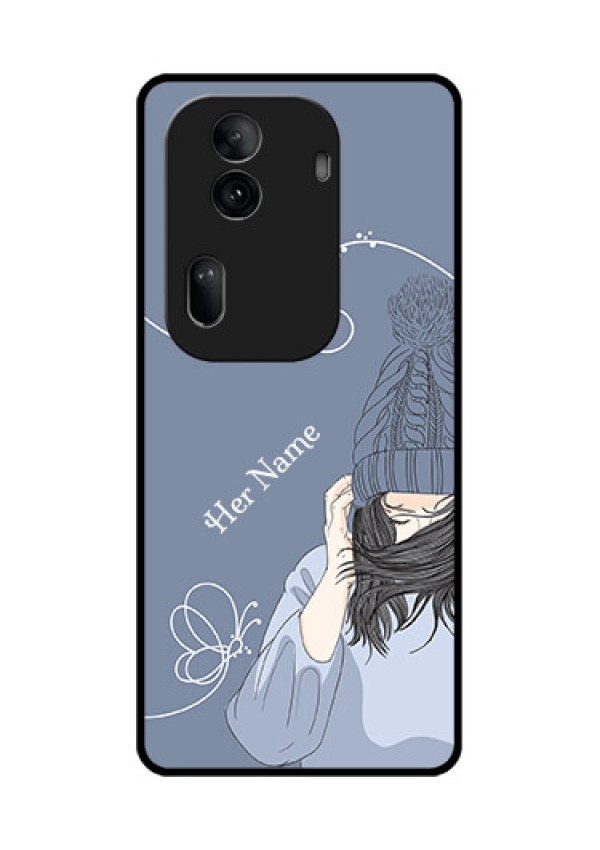 Oppo Reno 11 Pro 5G Custom Glass Phone Case - Girl In Winter Outfit Design