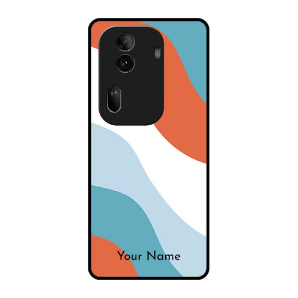 Oppo Reno 11 Pro 5G Custom Glass Phone Case - Coloured Waves Design