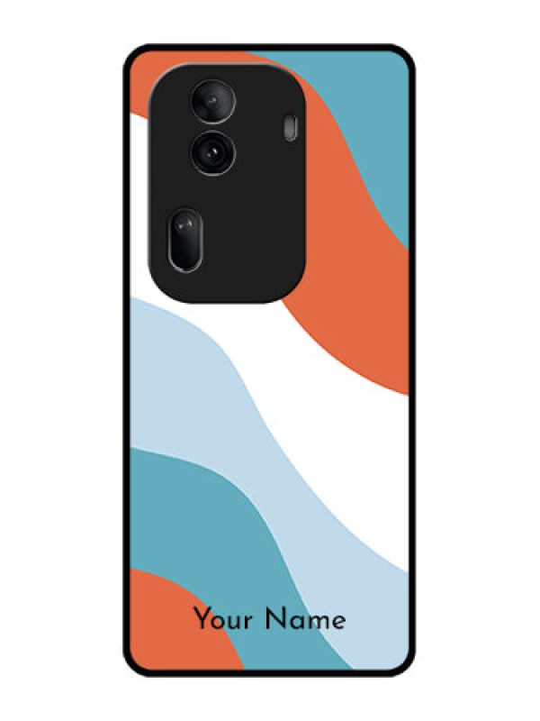 Custom Oppo Reno 11 Pro 5G Custom Glass Phone Case - Coloured Waves Design