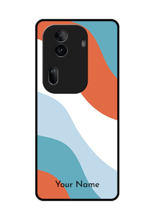 Oppo Reno 11 Pro 5G Custom Glass Phone Case - Coloured Waves Design