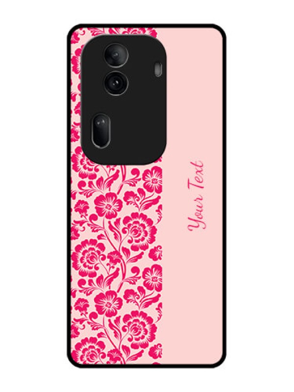 Custom Oppo Reno 11 Pro 5G Custom Glass Phone Case - Attractive Floral Pattern Design