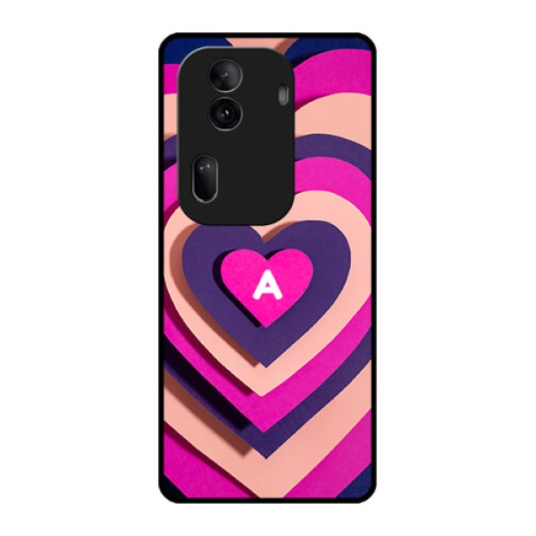 Oppo Reno 11 Pro 5G Custom Glass Phone Case - Cute Heart Pattern Design Oppo Reno 11 Pro 5G Custom Glass Phone Case - Cute Heart Pattern Design