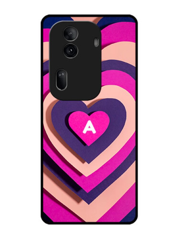 Custom Oppo Reno 11 Pro 5G Custom Glass Phone Case - Cute Heart Pattern Design