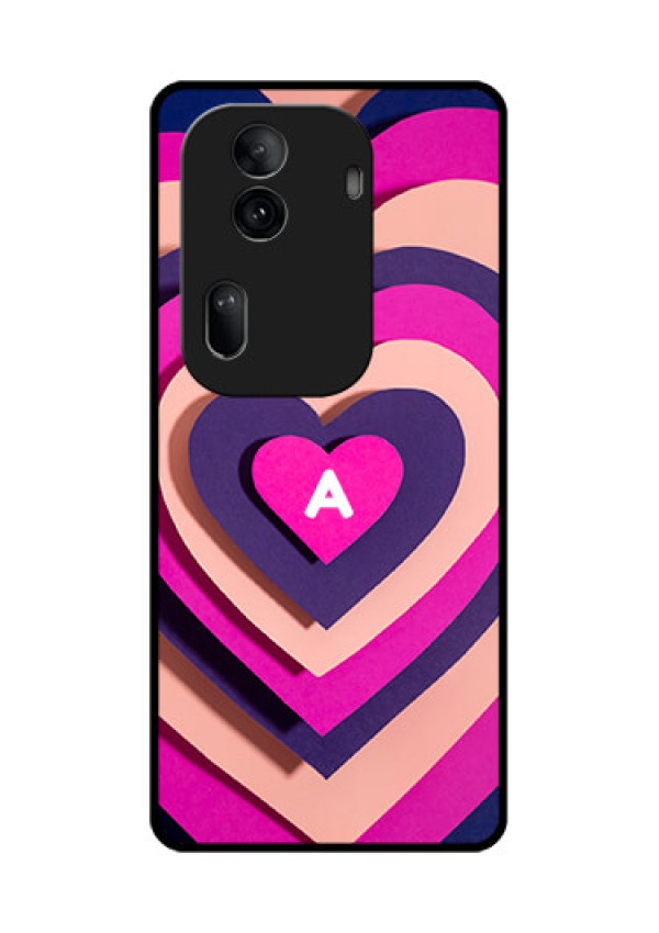 Oppo Reno 11 Pro 5G Custom Glass Phone Case - Cute Heart Pattern Design