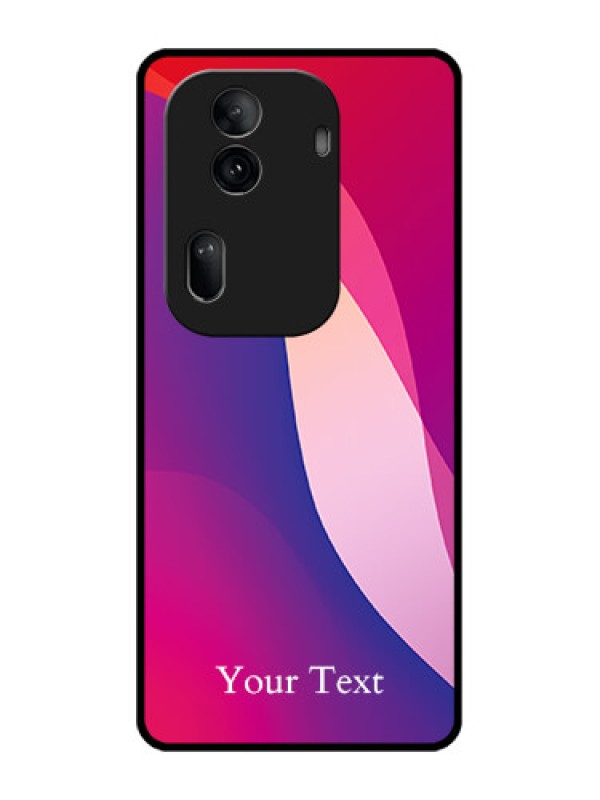 Custom Oppo Reno 11 Pro 5G Custom Glass Phone Case - Digital Abstract Overlap Design