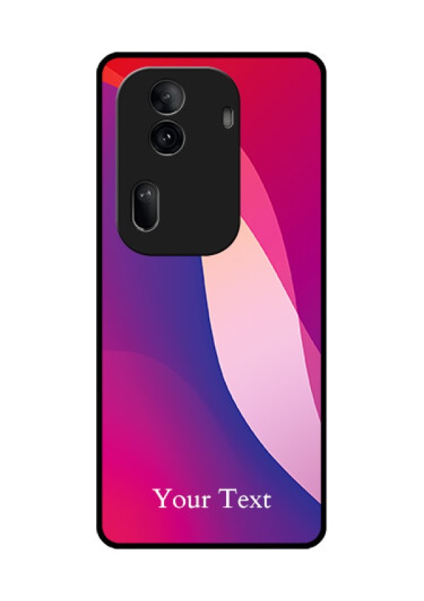 Oppo Reno 11 Pro 5G Custom Glass Phone Case - Digital Abstract Overlap Design