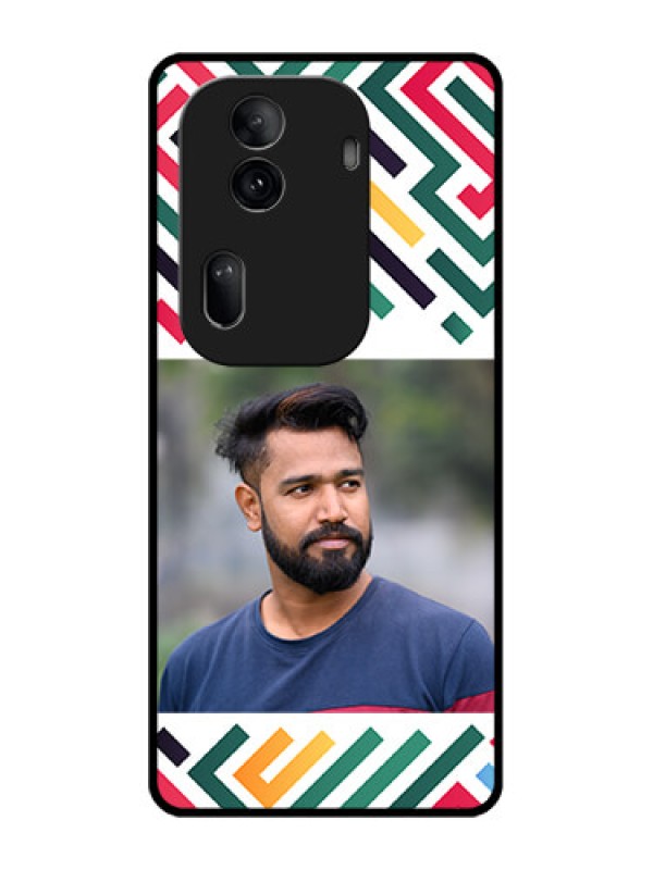 Custom Oppo Reno 11 Pro 5G Custom Glass Phone Case - Colorful Maze Pattern Design