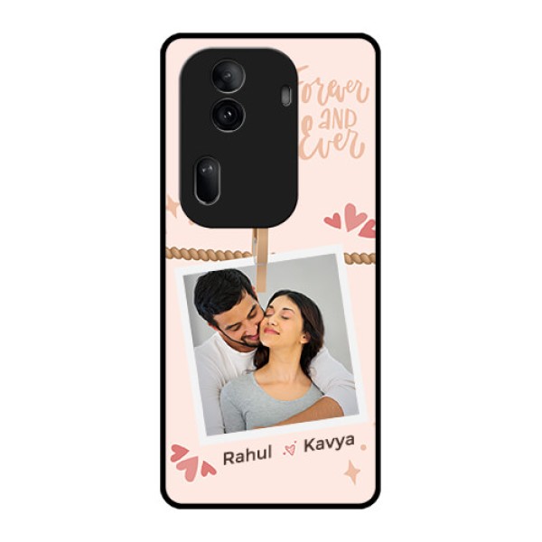 Oppo Reno 11 Pro 5G Custom Glass Phone Case - Forever And Ever Love Design Oppo Reno 11 Pro 5G Custom Glass Phone Case - Forever And Ever Love Design